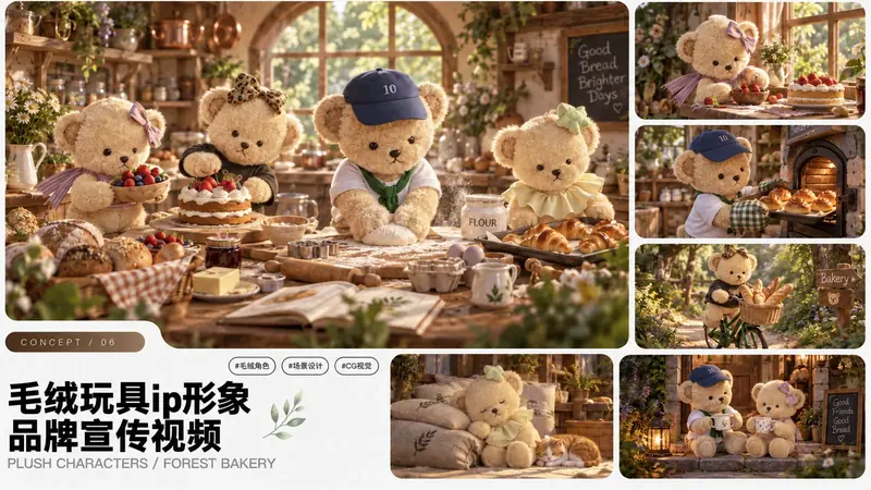 毛绒玩具 IP 形象 · 品牌内容